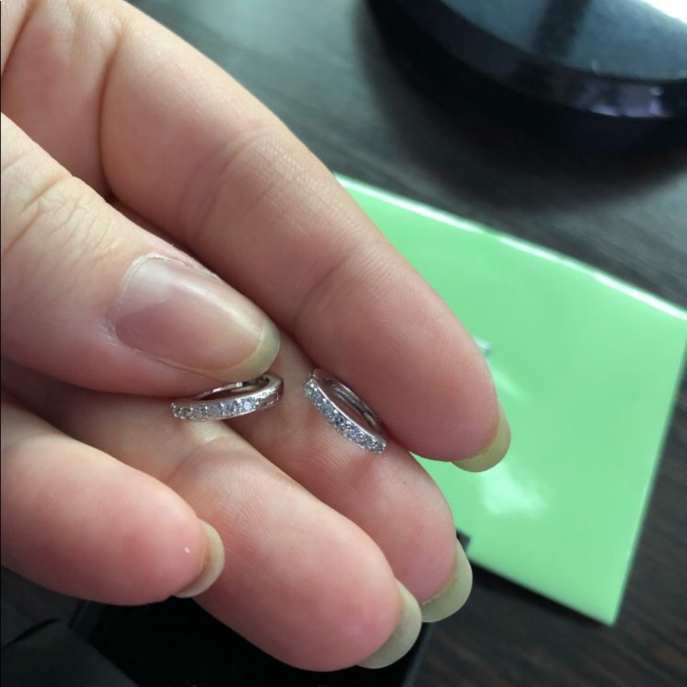 New 925 silver small hoop earrings